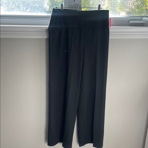SPANX Black charcoal gray Wide Leg Pants